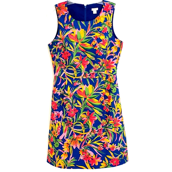 NWOT J.CREW Tropical Print Sleeveless Sheath Dress - Picture 14 of 14